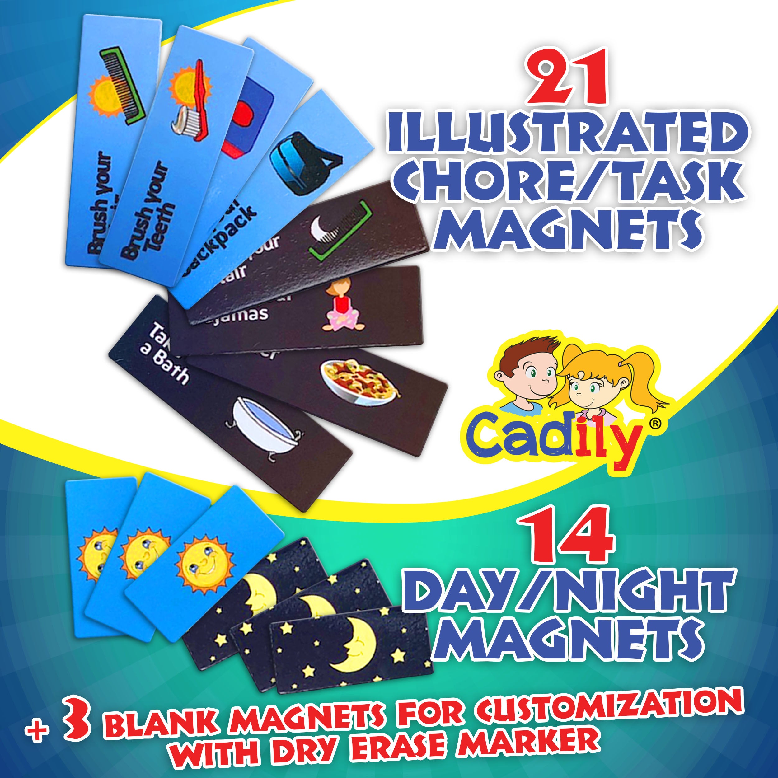Magnetic Day & Night Responsibility Chart for Kids